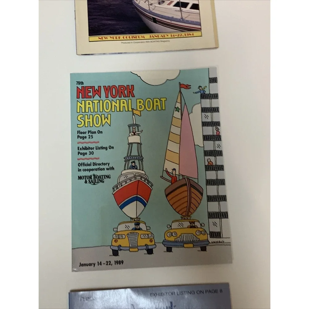 Lot Of 6 New York National Boat Show Directory Magazine Books 1980s, 90, 00 VTG!